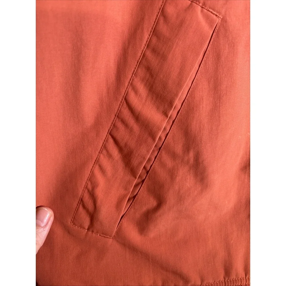 LL Bean Men's Orange Polartec fleece‎ Lined Vest Size Large